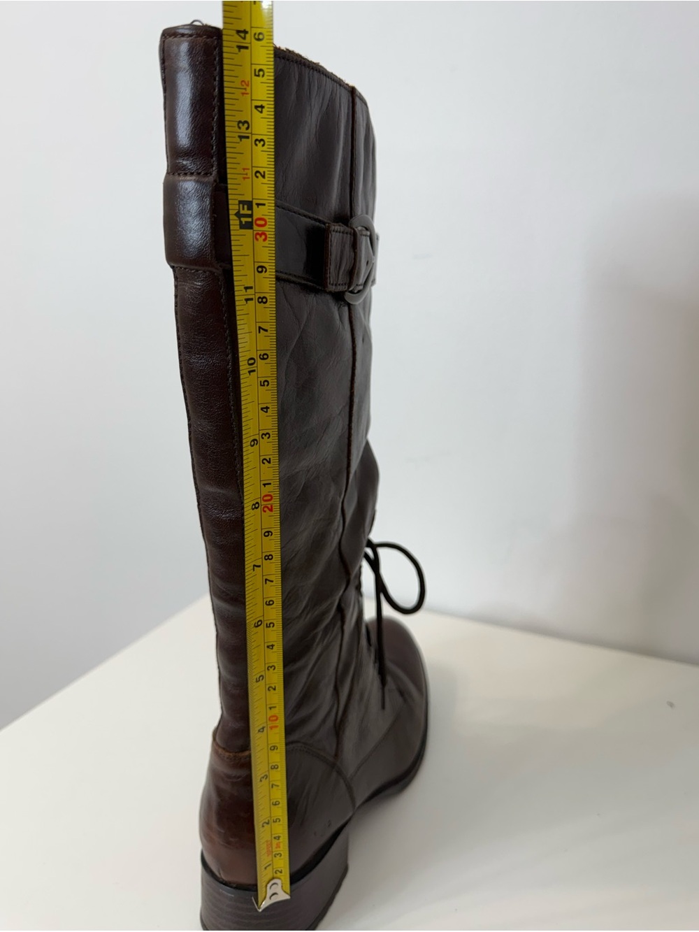 B.O.C. Born Concept Brown Leather Military Style Knee High Boot Women's Size 9 - Picture 14 of 15